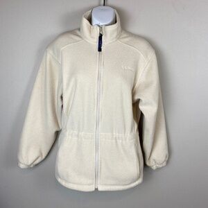 L.L. Bean Cinched Waist Fleece Full Zip Jacket - Size Medium
